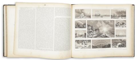 Humboldt, Alexander von: Kosmos. Entwurf einer physischen Weltbeschreibung I-IV. + Atlas  Stuttgart und Tübingen, 1845-1858. J.G. Cotta.  