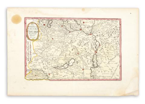 Reilly, Franz Johann Joseph von: Des Koenigreichs Ungarn westlicher Theil Nro. 29. A Magyar Királyság nyugati részének színezett, rézmetszetű térképe 1789 Wien 