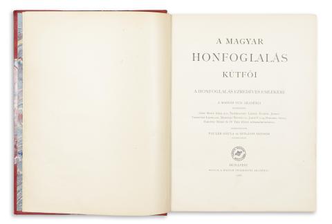 A magyar honfoglalás kútfői.  1900 Budapest, MTA 