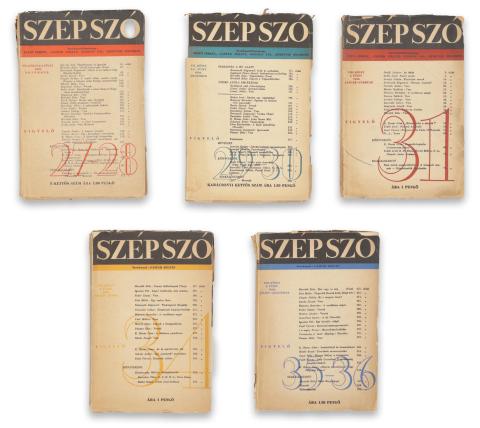 Szép szó. Szerkesztik: Ignotus Pál és József Attila. 1-36. szám komplett.   