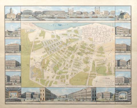Vasquez, [Carlo Pinto] Pinos Károly gróf:  Pest Szabad Királyi Város tájleirása...Gróf Vasquez Károly Által.    1837 Wien 