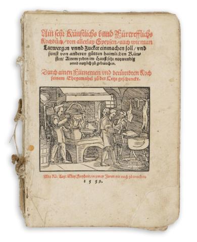 Ain sehr künstlichs vnnd Fürtrefflichs Kochbuch, von allerlay Speysen  [Augsburg], 1559. [Valentin Othmar]. 