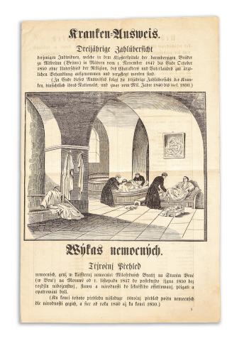 A brno-i irgalmasrendi kórház betegnyilvántartása 1848-1850 között.   
