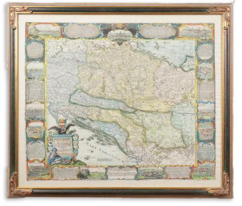 Haupt, Gottfried Jacob: Danubii Fluminis Pars Media, in qua Hungaria, Sclavonia, Bosnia, Croatia, Dalmatia et Servia cum vicinis aliis Regionibus accurate describuntur...  Aug. Vind. [Augsburg], [1737]. 