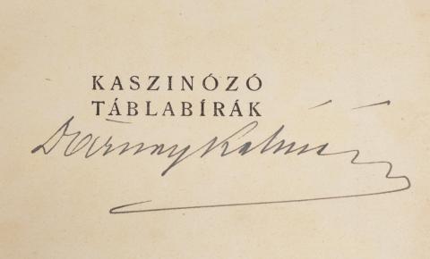 Darnay Kálmán: Kaszinózó táblabírák. (Korfestő történeti tréfák). I-II. kötet.  Budapest, [1928] Athenaeum. 