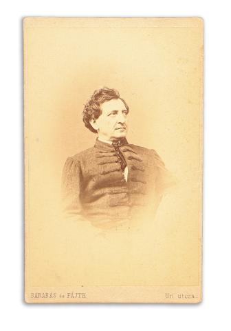 Egressy Gábor (1808-66) színész, rendező vizitkártya portréja Barabás és Fájth műterméből 1864 Pesten 