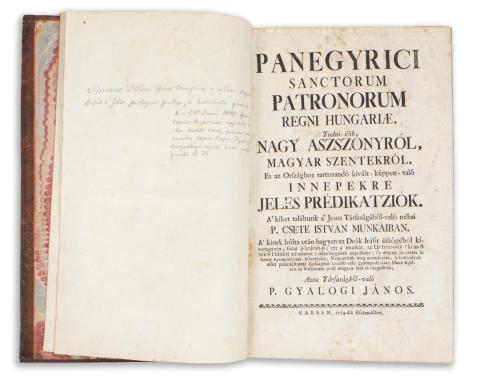 Csete István : Panegyrici sanctorum patronorum regni hungariae,  1754 Karsán [Kassa] 