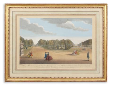 Tinney, John : The Diagonal Walk Fountain and Canal in the Garden of Hampton Court / Vue de l'allée Diagonal de la Fontaine et du Canal, dans le Jardin d'Hampton Court.   [London] 