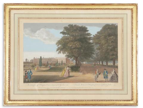Tinney, John : The South front of Hampton Court, with part of the Garden / Façade Méridionale d’Hampton Court, avec une Partie du Jardin  London 