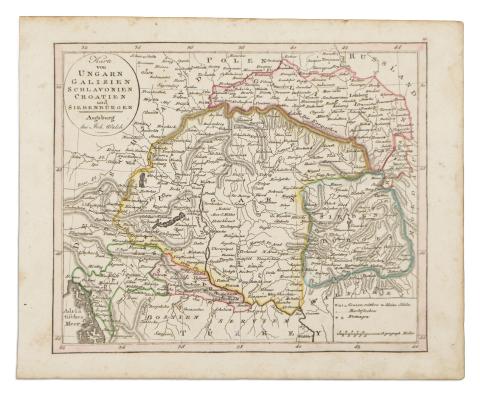 Walch, Johannes: Karte von Ungarn Galizien Schlavonien Croatien und Siebenbürgen.  Augsburg, [1820] 
