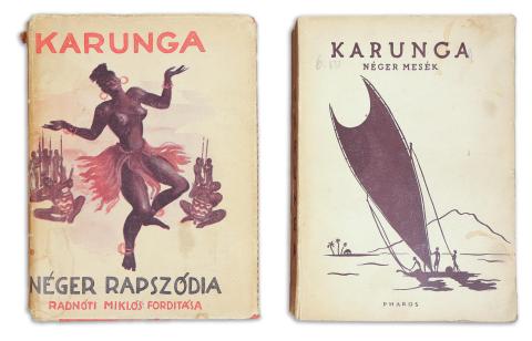 Radnóti Miklós (ford.) : Karunga a holtak ura. Néger mesék.   Budapest, 1944. Pharos (Hellas ny.)  