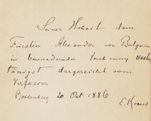 Kraus, Emil: Abenteuer des Grafen Georg Albrech1 zu Erbach. Eine wahre. Geschichte  Leipzig, 1887. Georg Bohme. 