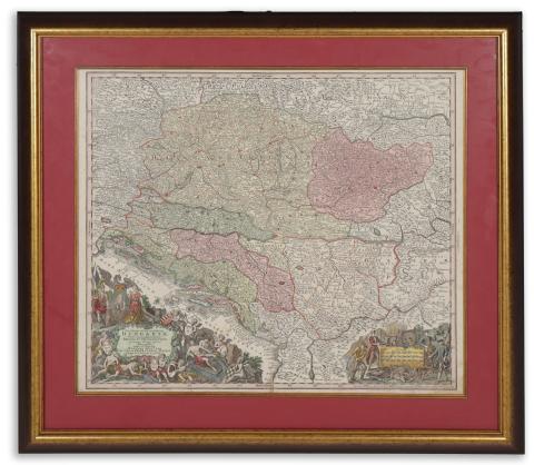 Seutter, Matthaus: Novissima et Accuratissima Hungariae cum circumjacentibus Regnis et Principatibus…  Augsburg, 1745. 