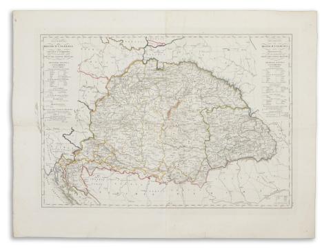 Marieni, Giovanni : Parte occidentale del Regno d'Ungheria colla Croazia e Schlavonia. - Parte orientale del Regno d'Ungheria colla Transilvania e col rispettivo paese dei confini militari 1833 Milano, Imperiale Regia Stamperia 