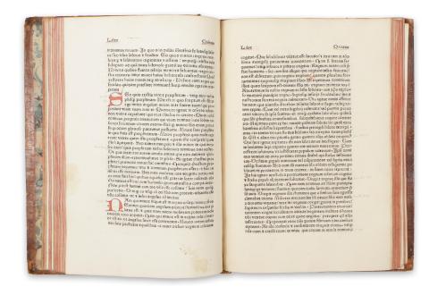 Ambrosius Sanctus: Expositio evangelii secundum Lucam   Augsburg, 1476. Anton Sorg. 