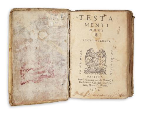 Testamenti Novi. Editio vulgata.  1563 Paris 