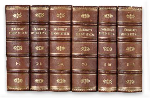 Vörösmarty minden munkái. Rendezte és jegyzetekkel kísérte: Gyulai Pál. 1-12 hat kötetben. 1863 Pest 