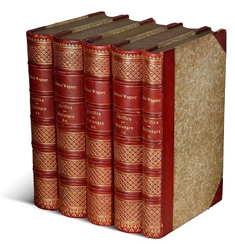 Wagner, Richard – Wagner, Cosima: Gesammelte schriften und dichtungen von Richard Wagner. 1-9. band 1871 Leipzig, G. Raumann 