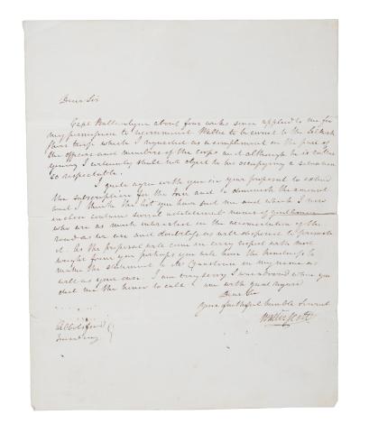 Walter Scott autográf levele  Abbotsford, 1818. április 14. 