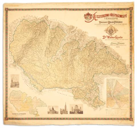 Sávoly Ferenc: Az esztergomi főegyházmegye térképe.  Budapest, 1900. Magyar Fzi Intézet. 