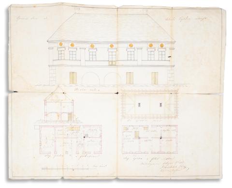 Építési terv az [Balaton]endrédi paplakra nézve   