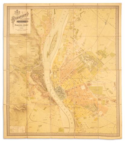 Homolka József: Budapest fő- és székváros térképe. 1895. Rajzolta: ~. Lithográfia 1898 Budapest, m. kir. Államnyomda 
