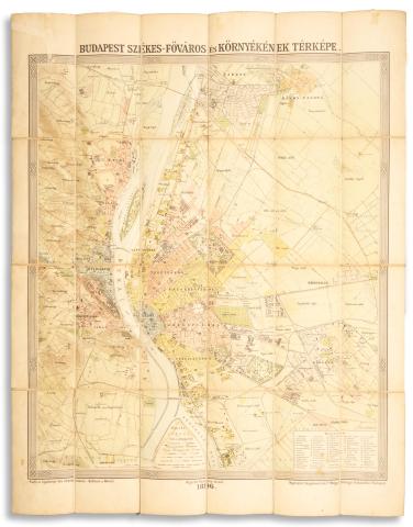 Homolka József: Budapest székes-főváros és környékének legújabb térképe 1896.  1896 Budapest, Eggenberger 