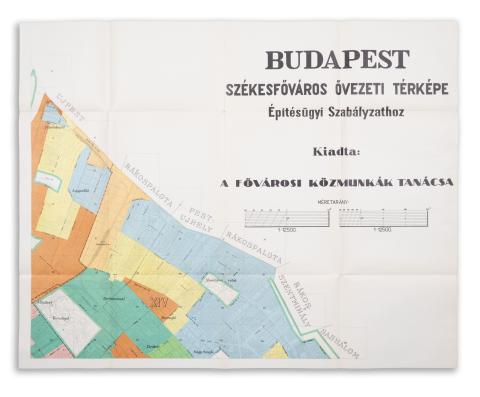 Budapest székesfőváros övezeti térképe. Építésügyi Szabályzathoz.  Budapest, [193?] 