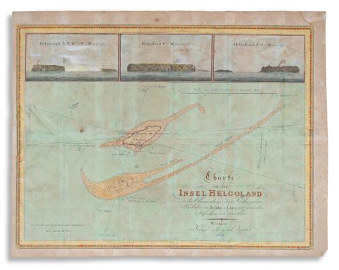 Reinke, J. T. – Lang, J. A. : Charte von der Insel Helgoland vor der Elbemündung in der Nordsee gelegen  Weimar, 1808. im Verlag des Geograph. Instituts. 