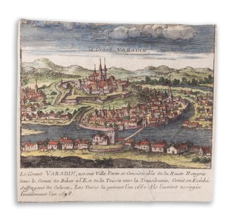 Nagyvárad látképe: Fer, Nicholas de - Le grand Varadin [Nagyvárad, Gross Wardein, Oradea]  Paris, 1737 