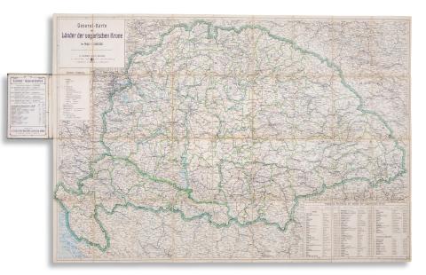 General-Karte der Länder der ungarischen Krone   [1912], Wien, R. Lechner (Wilh. Müller), K. u. K. Hof und Universitäts-Buchhandlung 