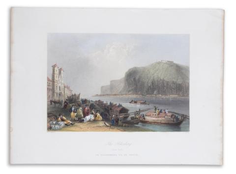 Bartlett, William Henry: The Bloxberg (from Pesth) [A Gellérthegy, színezett] 1844 London, George Virtue 