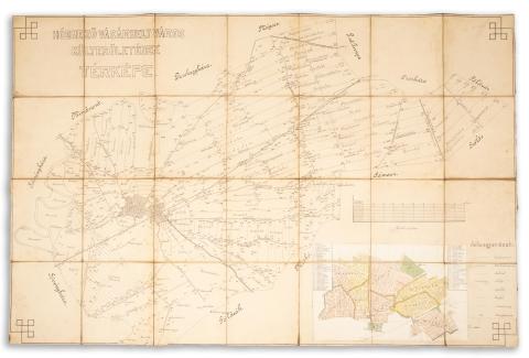 Hódmezővásárhely város külterületének térképe. Kéziratos térképlap   