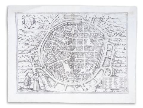 Braun, Georg - Hogenberg, Frans: Fribergum Misinae 1572 Cologne [Köln] 