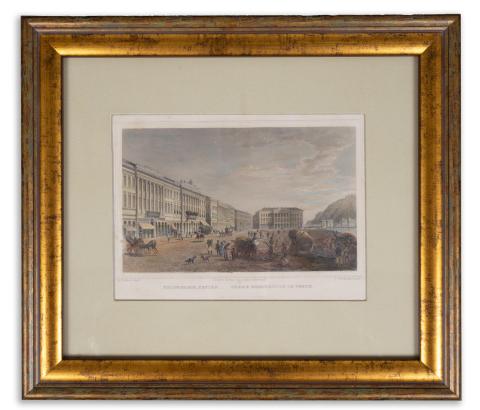 Rohbock, Ludwig: Feldunasor Pesten – Obere Donauzeile in Pesth 1856 Darmstadt, Druck & Verlag von Gustav Georg Lange 