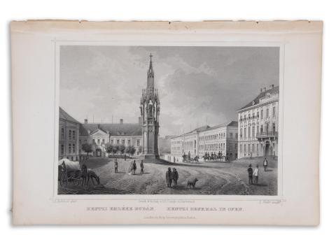 Rohbock, Ludwig: Hentzi emléke Budán – Hentzi denkmal in Ofen 1856 Darmstadt, Druck & Verlag von Gustav Georg Lange 