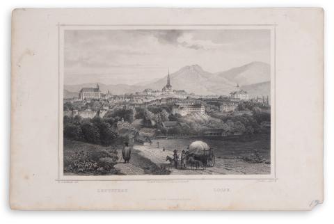 Lőcse látképe: Rohbock, Ludwig - Leutschau   Darmstadt, 1856, Druck & Verlag von Gustav Georg Lange 