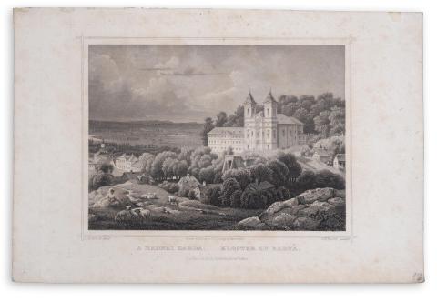 Radna látképe : Rohbock, Ludwig - A radnai zárda – Kloster zu Radna 1856 Darmstadt, Druck & Verlag von Gustav Georg Lange 