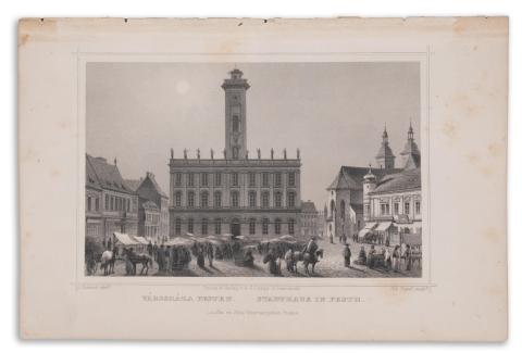 Rohbock, Ludwig: Városháza Pesten – Stadthaus in Pesth 1856 Darmstadt, Druck & Verlag von Gustav Georg Lange 