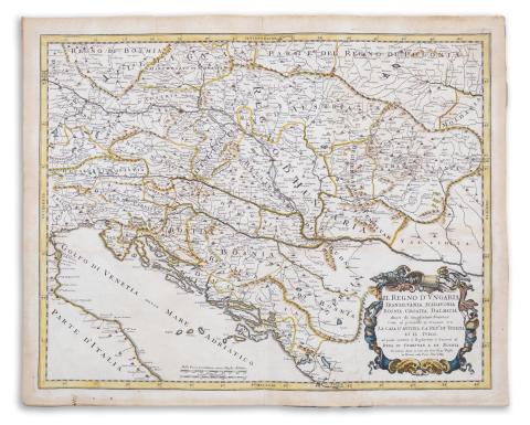 Rossi, Giacomo Giovanni: Il Regno d’Ungaria, Transilvania, Schiavonia, Bosnia, Croatia, Dalmatia…  Roma, 1688. Rossi. 