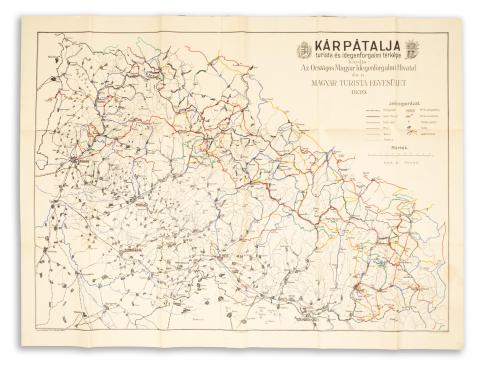 Schudich Nándor - Mester János: Kárpátalja turista és idegenforgalmi térképe. 1939.  Budapest, 1939. Klösz. 
