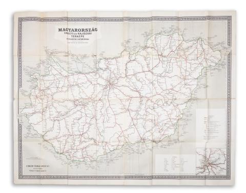 Czakó István - Sztankovits Ödön: Magyarország vasúti és hajózási térképe a trianoni határokkal. Tervezte és rajzolta ~~.  Budapest, Magyar Földrajzi Intézet 