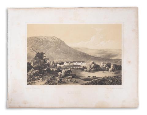 Meszes látképe: Keleti Gusztáv - Meszes látképe [Tokaj-hegyalja]  Özvegy Fuchs Györgyné műintézete München kiadásában 1867. 