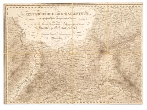 Fallon, Ludwig August : Das Oesterreichische-Kaiserthum mit beträchtlichen Theilen der angrenzenden Staaten...[Osztrák-Magyar Monarchia részletes térképe] 1822 Viennae, Topographisches Bureau des K.K. Generalquartiermeisterstabs. 