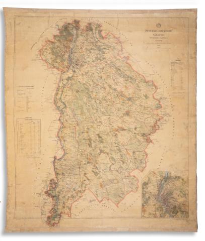 Pest-Pilis-Solt-Kiskun vármegye közigazgatási és földmivelési térképe  [Budapest], 1901. M. kir. államnyomda. 