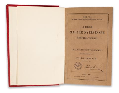 Toldy Ferencz: A régi magyar nyelvészek Erdősitől Tsétsiig.   Pest, 1866. Eggenberger Ferdinánd. 