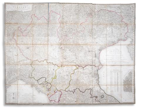 Pinetti, A. F.: Topographische Carte des Königreich Italien…Carta Topografica del regno d’Italia…1830  Wien, 1830. Artaria und Comp. 