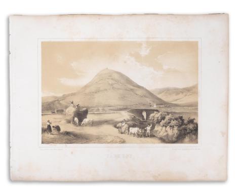 Várhegy látképe : Keleti Gusztáv - A tokaji Várhegy távlati képe  Özvegy Fuchs Györgyné műintézete München kiadásában 1867. 