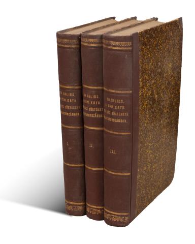 Balics Lajos, Dr. : A római katholikus egyház története Magyarországban. I-III. kötet  Budapest, 1885–1890., Szent-István-Társulat 