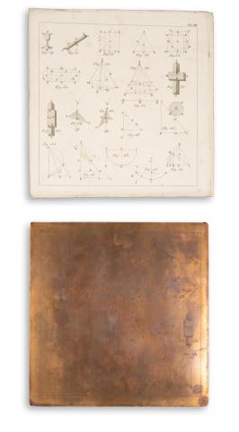 Karacs Ferenc által készített réz nyomólemez 4 db.    